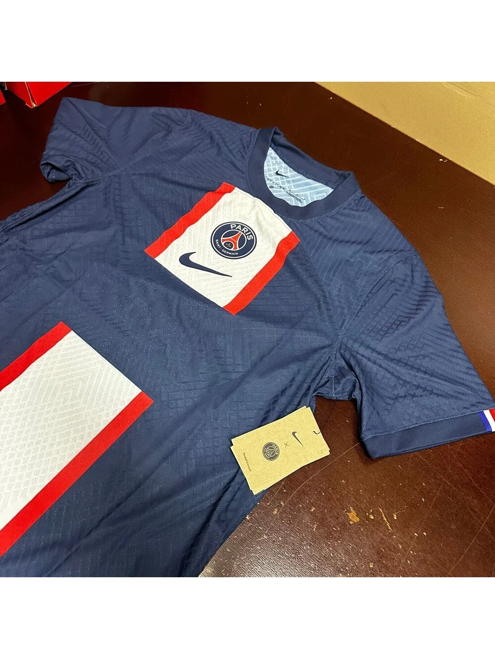 Nike Mens Blue Paris Saint-Germain 2022/23 Match Home Dri-FIT Soccer Jersey Med